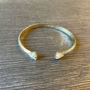 Kendra Scott white and gold cuff